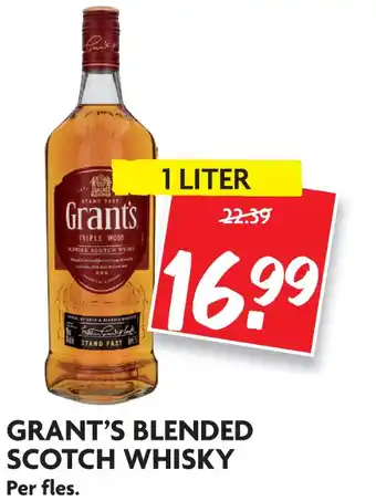 Dekamarkt Grant's Blended Scotch Whisky aanbieding