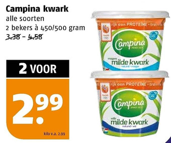 Poiesz Campina kwark aanbieding