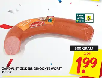 Dekamarkt Zandvliet Gelders Gekookte Worst aanbieding