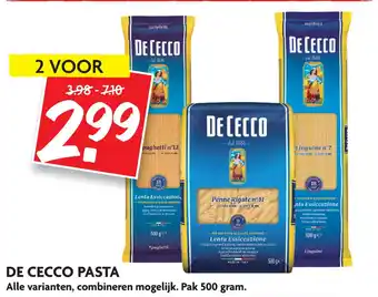 Dekamarkt De Cecco Pasta aanbieding