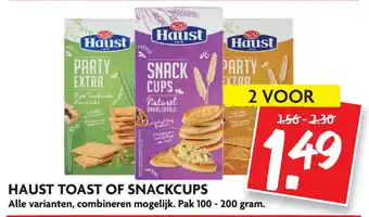 Dekamarkt Haust Toast Of Snackcups aanbieding