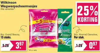 De Online Drogist Wilkinson Wegwerpscheermesjes aanbieding