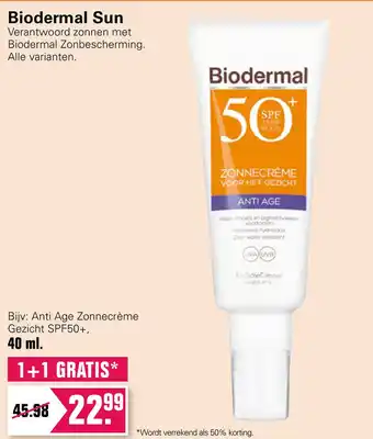 De Online Drogist Biodermal Sun aanbieding