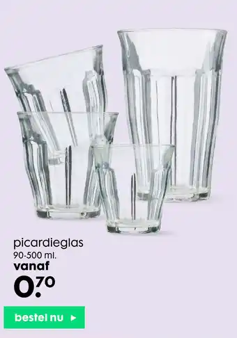 HEMA picardieglas as aanbieding