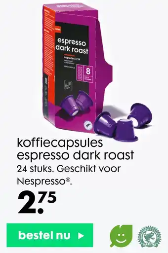 HEMA koffiecapsules espresso dark roast aanbieding