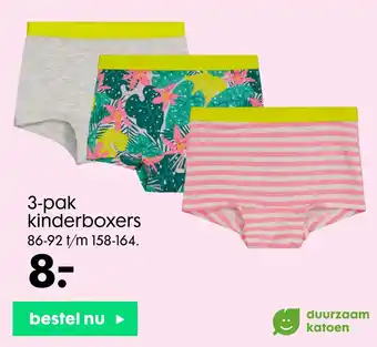 HEMA 3-pak kinderboxers aanbieding