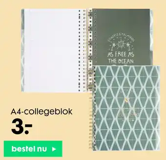 HEMA A4-collegeblok aanbieding