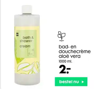 HEMA bad- en douchecrème aloë vera aanbieding