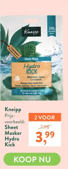 Holland & Barrett Sheet Masker Hydro Kíck aanbieding