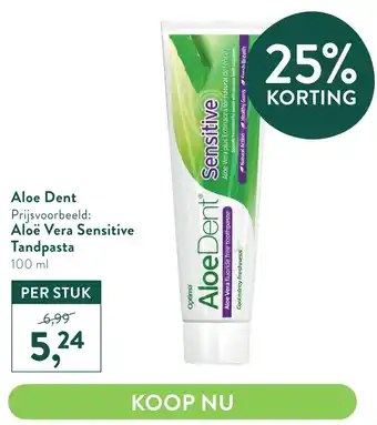 Holland & Barrett Aloë Vera Sensitive Tandpasta aanbieding