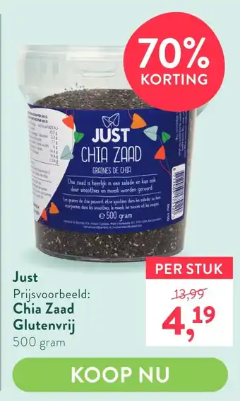 Holland & Barrett Chia Zaad Glutenvrij aanbieding