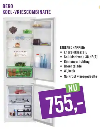 Keukendepot Beko koel-vriescombinatie aanbieding