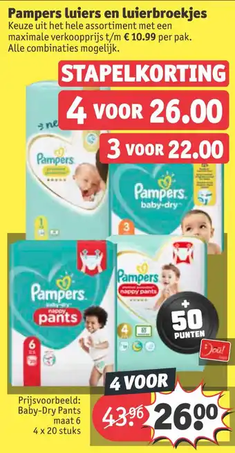 Kruidvat Pampers luiers en luierbroekjes Kouze it het helo acc ment mot oon aanbieding