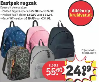 Kruidvat Eastpak rugzak aanbieding