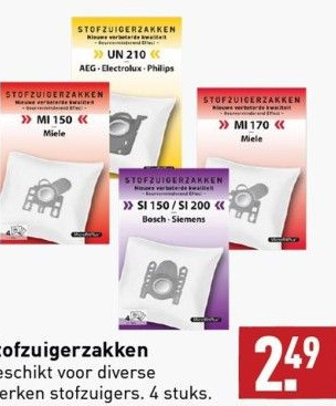 ALDI Stofzuigerzakken aanbieding