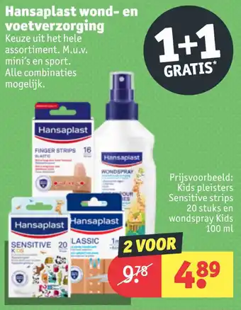 Kruidvat Hansaplast wond- en voetverzorging aanbieding