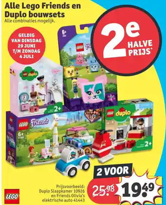 Kruidvat Alle Lego Friends en Duplo bouwsets aanbieding