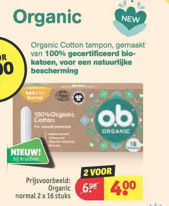 Kruidvat Organic aanbieding