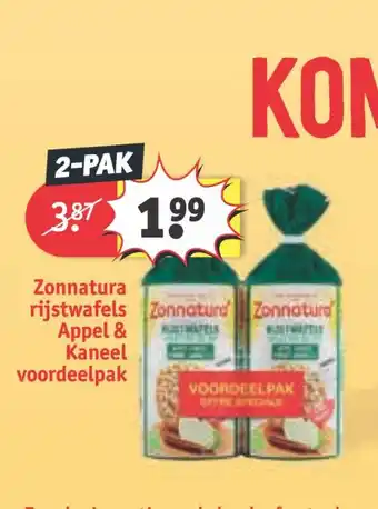 Kruidvat Zonnatura rijstwafels Appel & Kaneel woordeelpak aanbieding