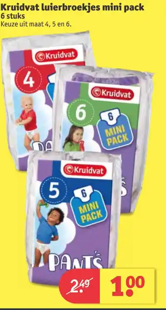 Kruidvat Kruidvat luierbroekjes mini pack aanbieding