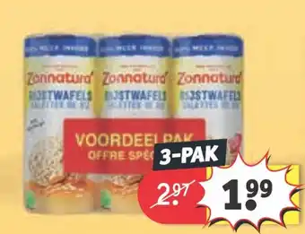 Kruidvat Zonnatura rijstwafels Naturel voordeelpak aanbieding