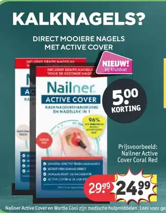 Kruidvat Nailner Active Cover Coral Red aanbieding