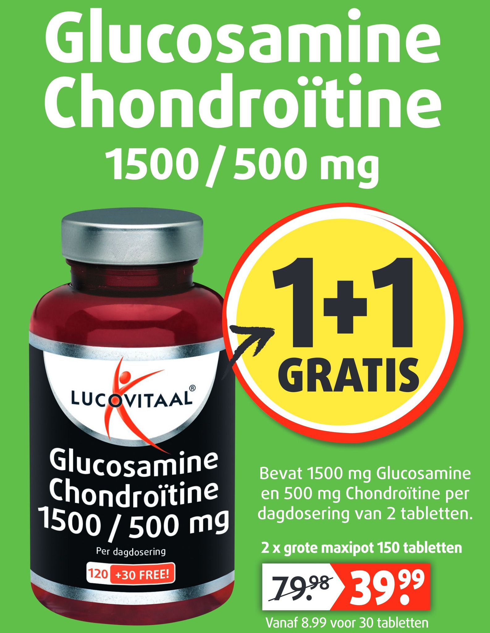 US dollar Vernederen timmerman Glucosamine Chondroïtine aanbieding bij Lucovitaal