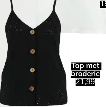 MS Mode Top met po. broderie aanbieding