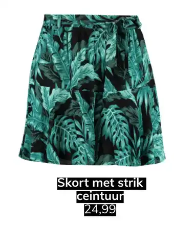 MS Mode Skort met strik ceintuur aanbieding