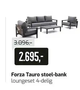 Kees Smit Forza Tauro Stoel-Bank Loungeset 4-Delig aanbieding