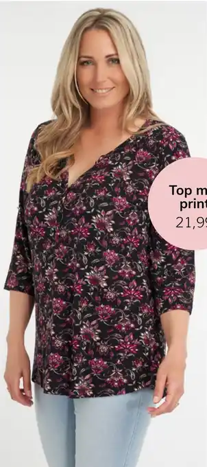 MS Mode Top met print aanbieding