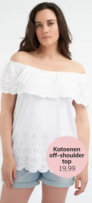 MS Mode Katoenen off-shoulder top aanbieding