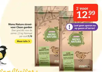 Pets Place Menu Nature strooi- voer Clean garden aanbieding