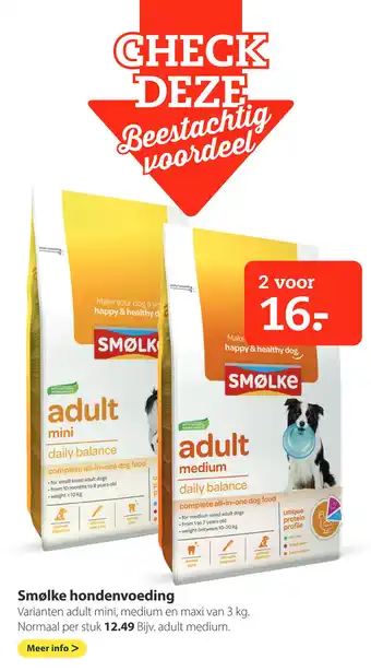 Pets Place Smølke hondenvoeding aanbieding