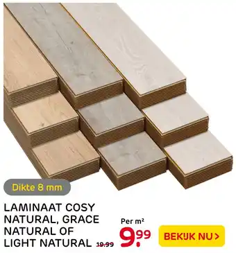 Praxis Laminaat cosy natural, grace natural of light natural aanbieding