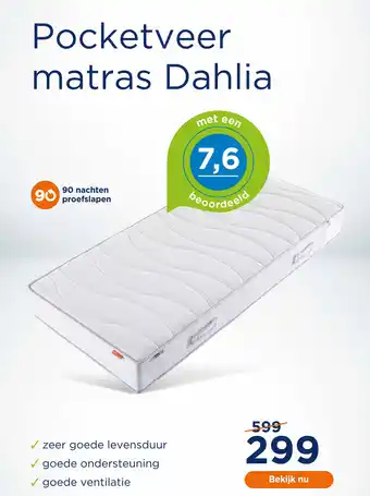 TotaalBED Pocketveer matras Dahlia aanbieding