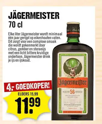 Dirck 3 Jägermeister 70 Cl aanbieding