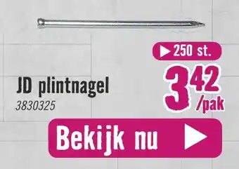 Hornbach JD plintnagel aanbieding