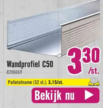 Hornbach Wandprofiel C50 aanbieding