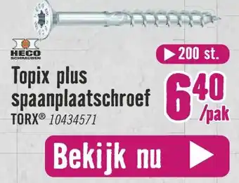 Hornbach Topix plus spaanplaatschroef aanbieding