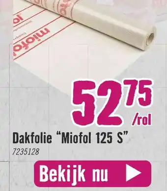 Hornbach Dakfolie “Miofol 125 S" aanbieding