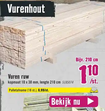 Hornbach Vuren ruw aanbieding