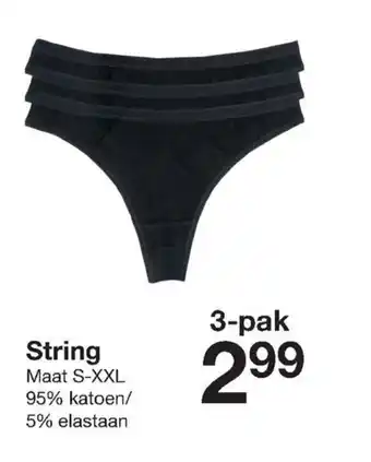 Zeeman String maat s-xxl aanbieding