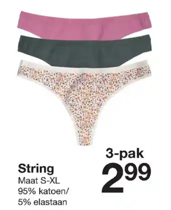 Zeeman String maat s-xl aanbieding