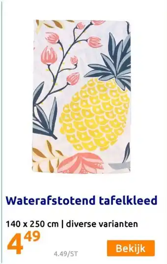 Action Waterafstotend tafelkleed 140x250 cm aanbieding