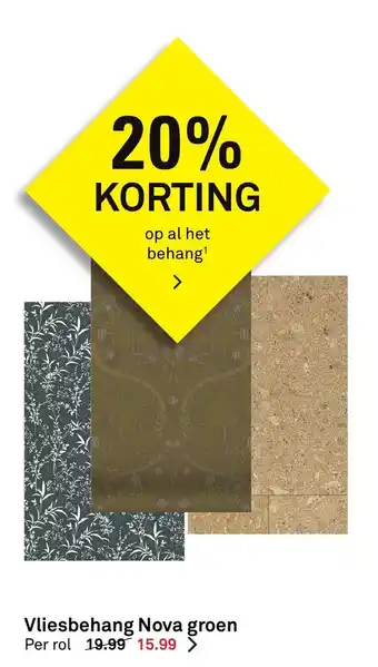 Karwei Vliesbehang nova groen aanbieding