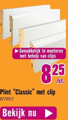 Hornbach Plint "classic" met clip aanbieding