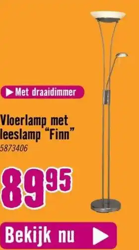 Hornbach Vloerlamp met leeslamp "finn" aanbieding