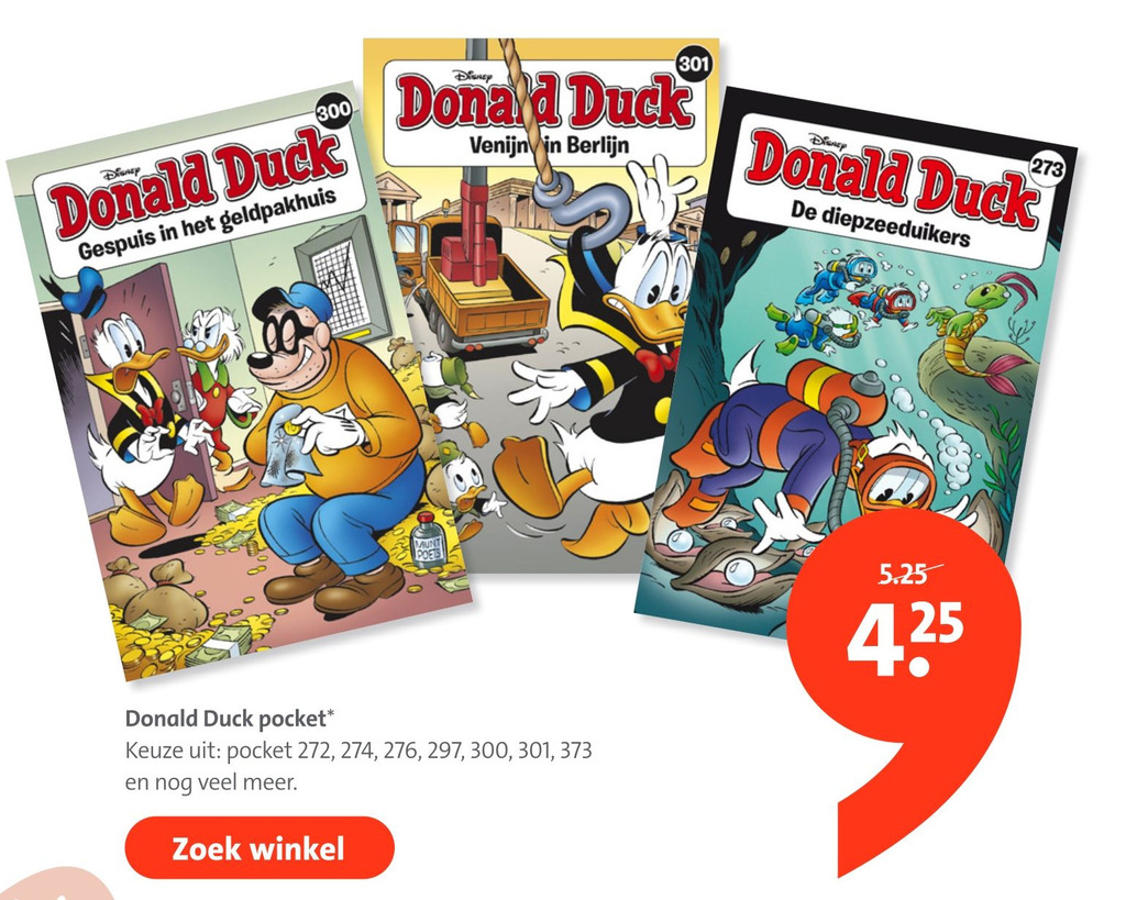 Donald Duck pocket* aanbieding bij Bruna