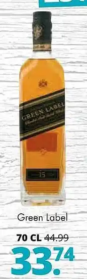 Mitra Johnnie Walker Green Label aanbieding